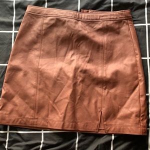 Abercrombie and Fitch red leather skirt